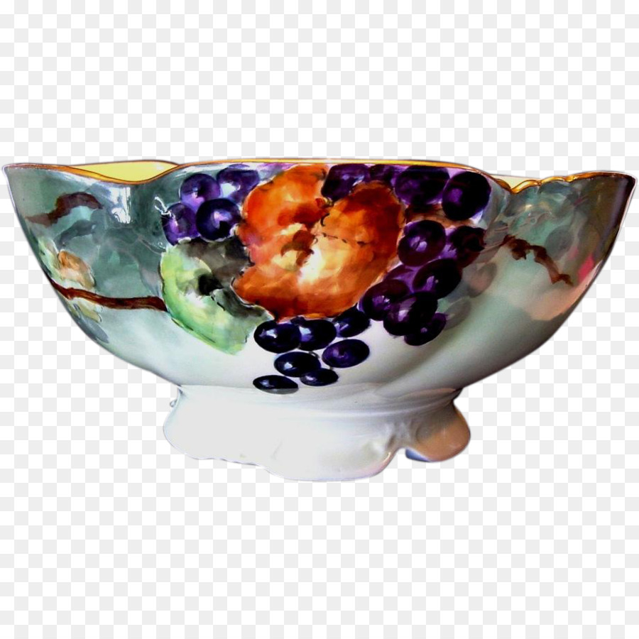 Keramik Schale Geschirr - hand gemalte Trauben