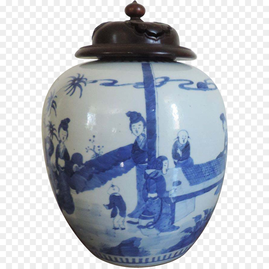 Vaso in Ceramica Blu e bianco in ceramica blu Cobalto - vaso