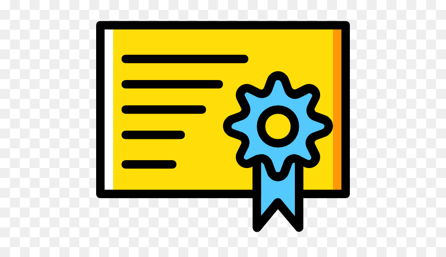 Icone del Computer Gear Clip art - modello di certificato di giallo