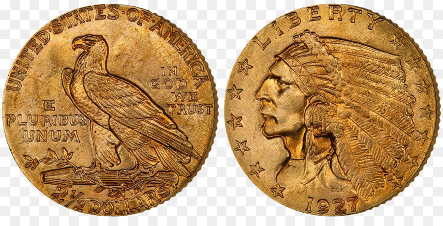 Gold-dollar-Halb-dollar-Cent Münze - Gold