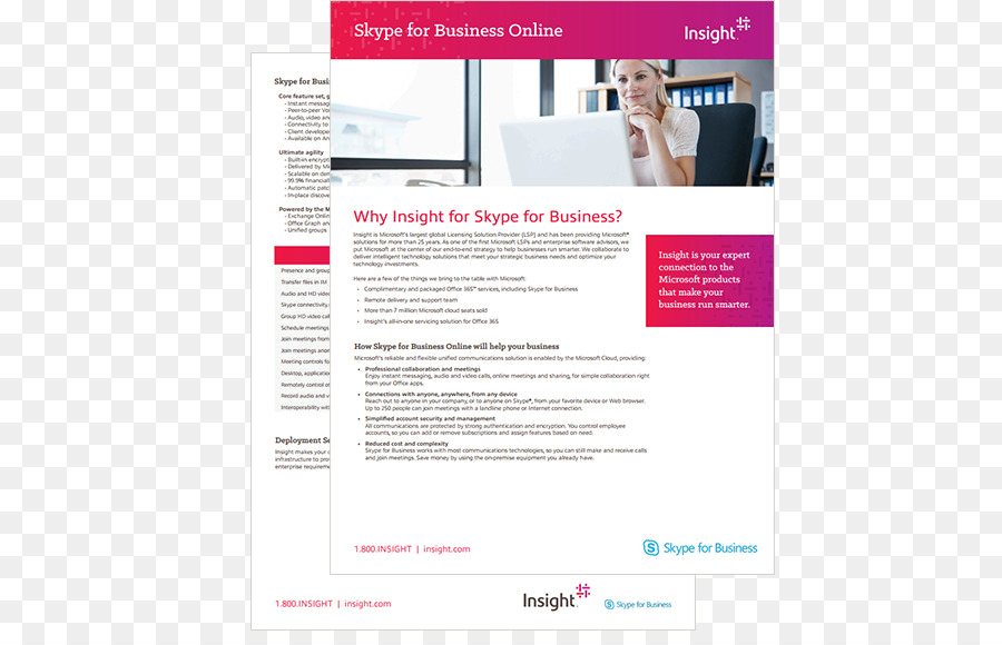 Pagina Web di Visualizzazione di pubblicità del Marchio - Skype for Business