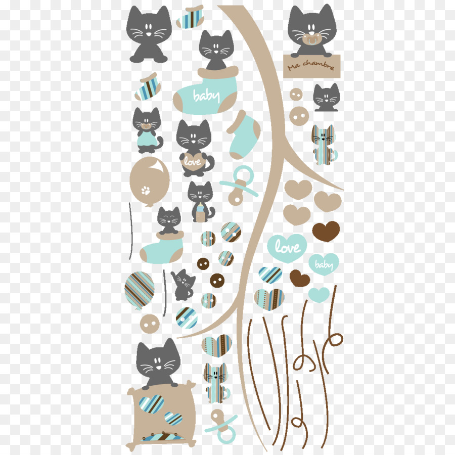 Sticker Đồ Nội Thất Dính Mèo Gỗ - con mèo