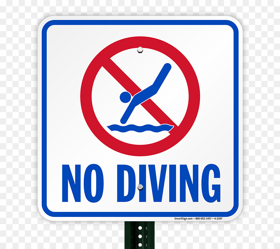 Tauchen-Schwimmbad-Zeichen-Symbol - kein verlaufen der Zeichen