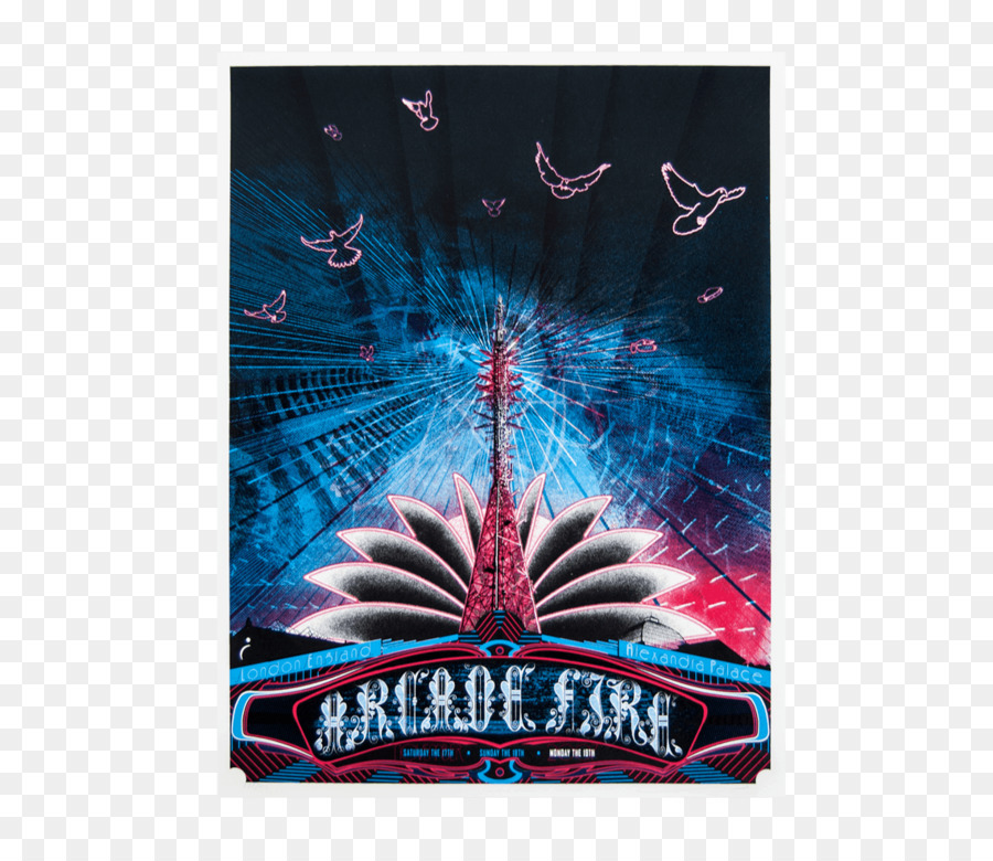 Poster di progettazione Grafica Arcade Fire - notte poster