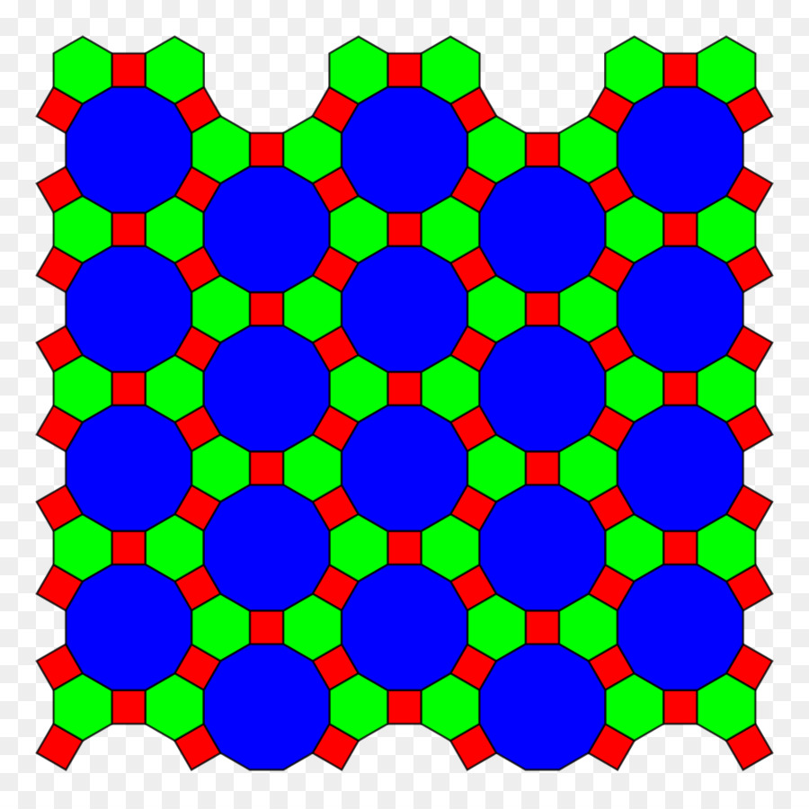 Đồng phục lát Tessellation Cắt ngắn trihexagonal lát đồng Phục màu - đối mặt