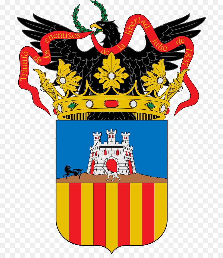 Magdalena Festival Schild von Castellón de la Plana Wappen der Provinz Castellón Castell Vell Coat of arms - Burg