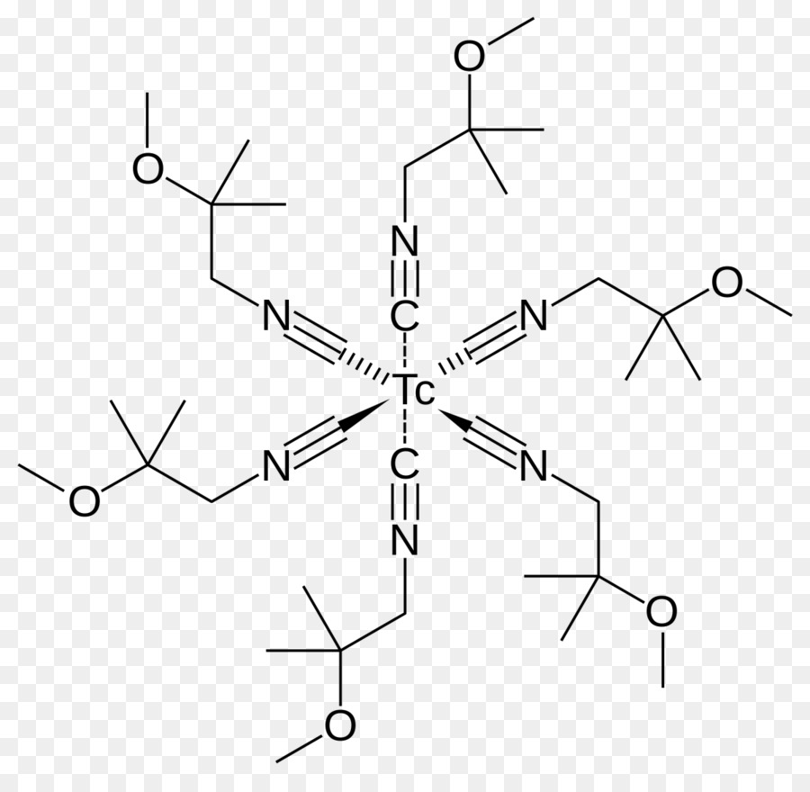 T shirt Molekül Chemie, Kleidung Technetium (99mTc) sestamibi - Chemische symbol i