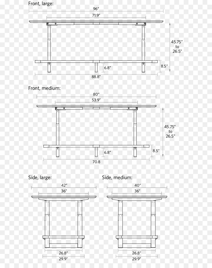 Technische Zeichnung Möbel Diagramm - Design