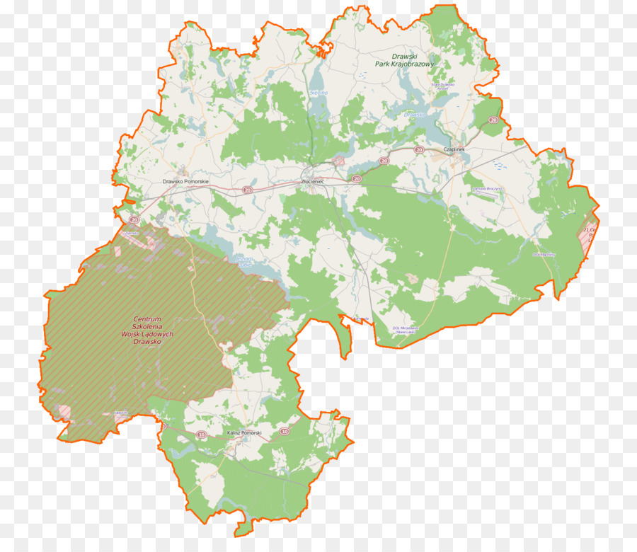 Sycamore Drawsko Pomorskie, West À Tỉnh Lực Lượng Mặt Đất Trung Tâm Đào Tạo Drawsko Kalisz Pomorski - bản đồ