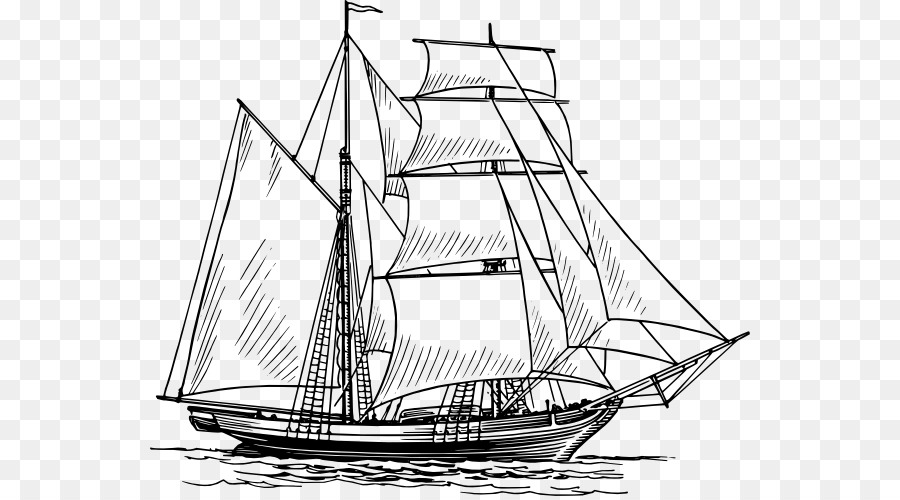 Zeichnung Segelboot Segelschiff - alte Schiffe