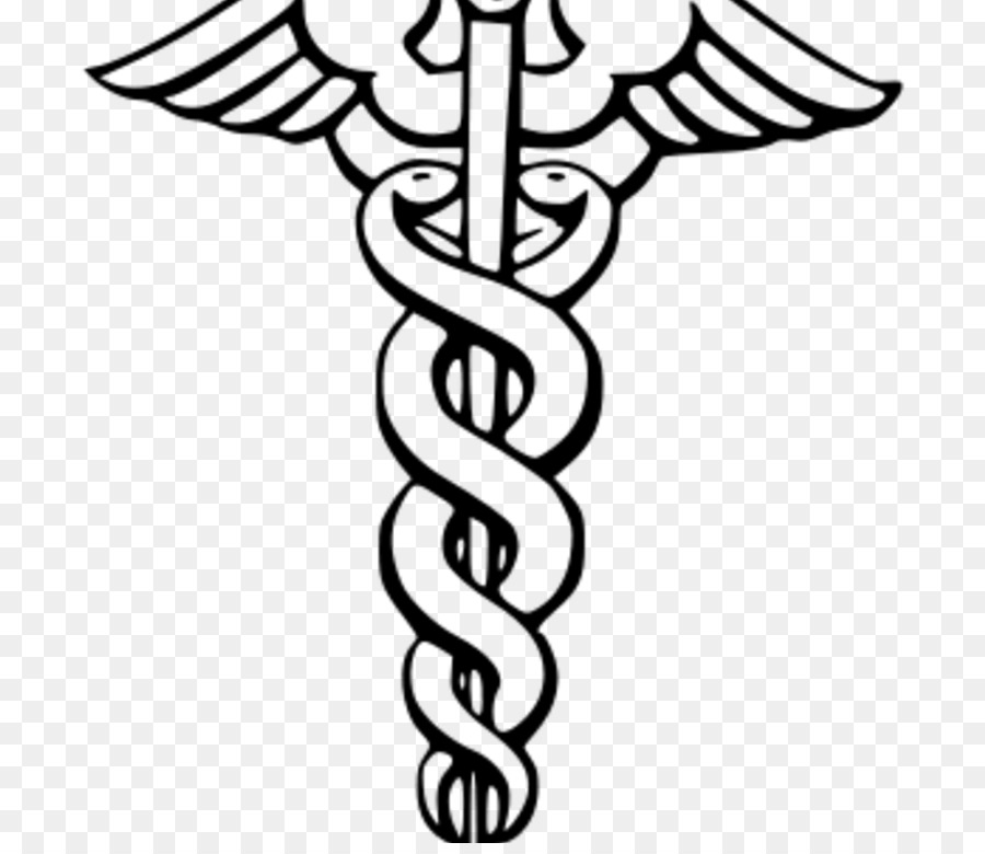 Il personale di Hermes Caduceo, simbolo di medicina bastone di Asclepio mitologia greca - simbolo