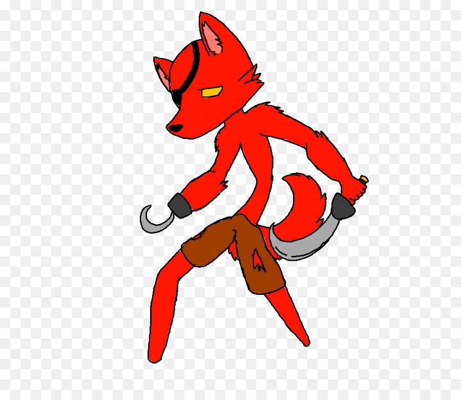 Red fox Cane Canidae Clip art - cartone animato pirata