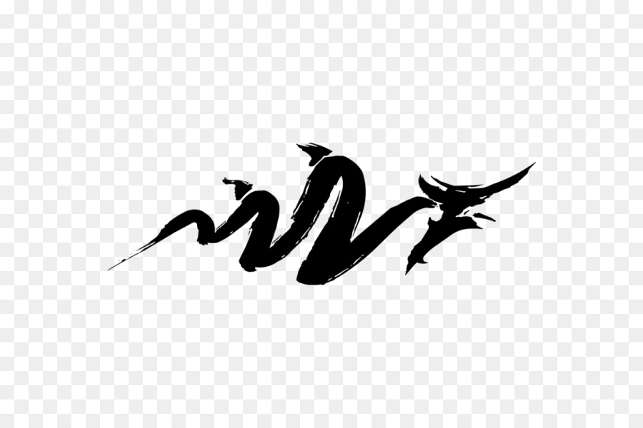 Mỏ Logo Thư Pháp Chim Chữ - con chim