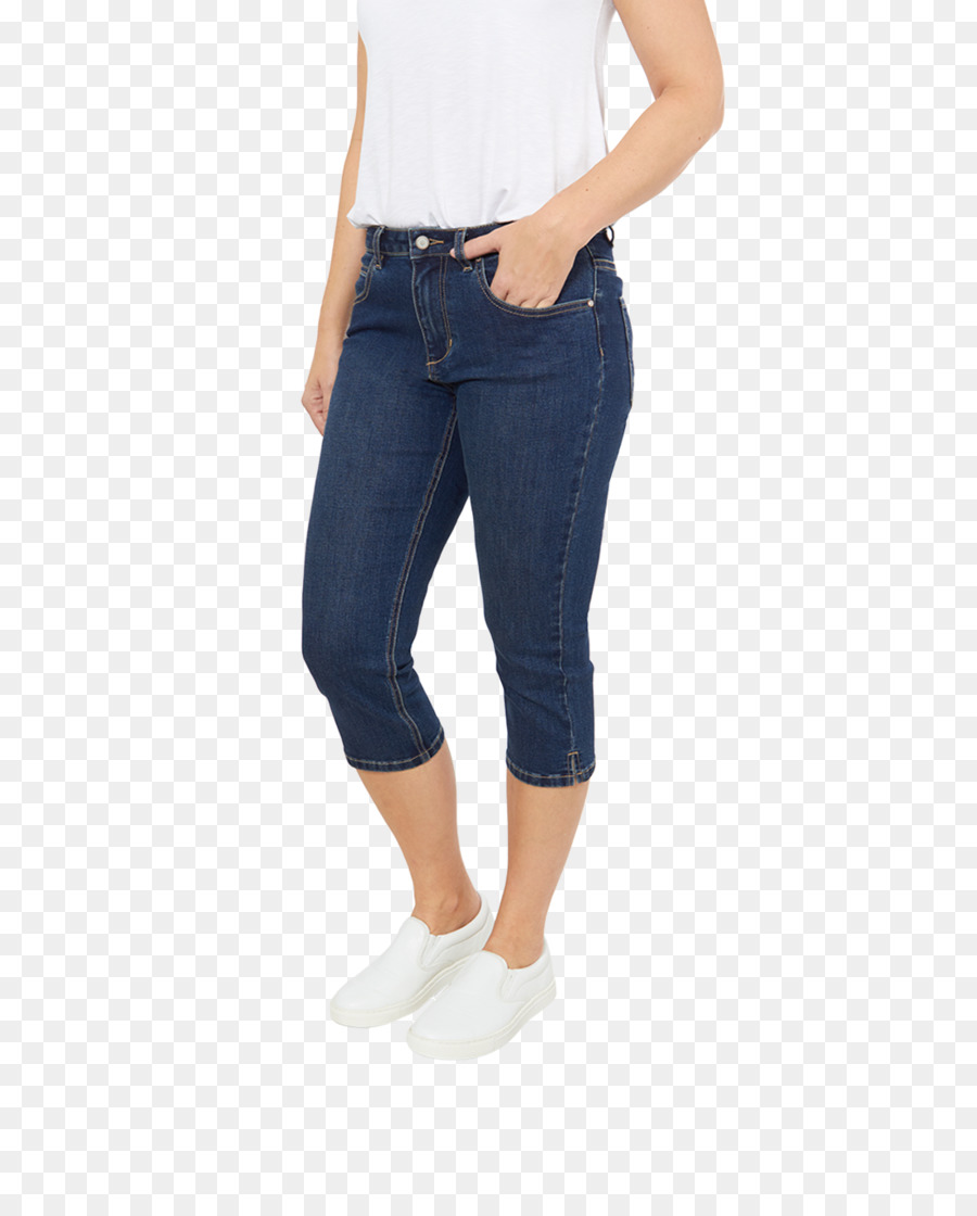 Jeans pantaloni Capri Shorts in Denim - jeans