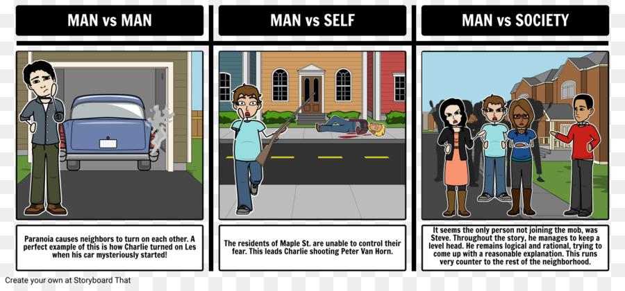 Konflikt Mensch vs. Gesellschaft Character Storyboard-Technologie - 