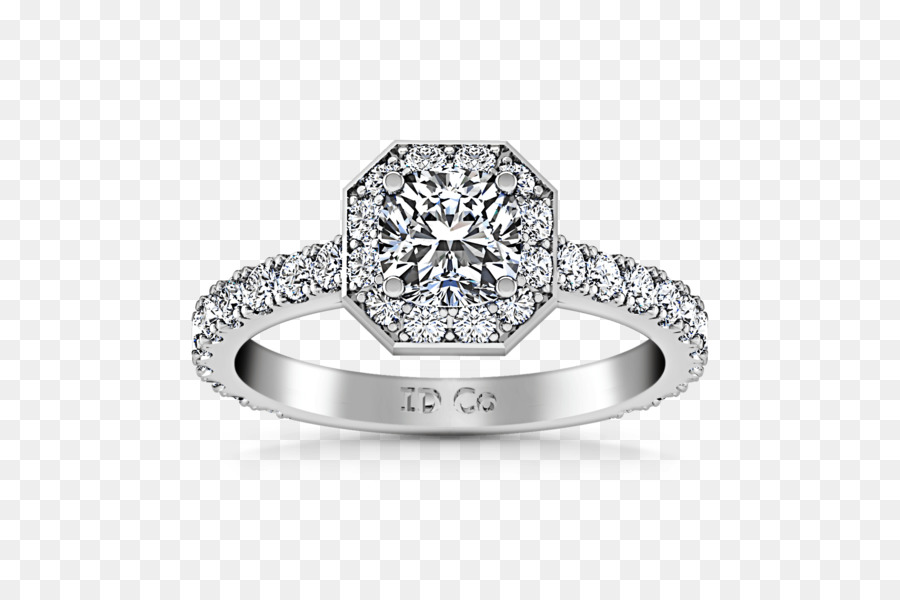Anello di fidanzamento anello di Nozze di Diamante Oro - anello di halo