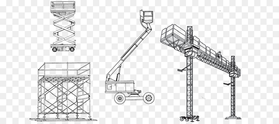 Aerial Arbeitsbühne Gerüst Aufzug Zeichnung, Hydraulik - Bühne Geländer