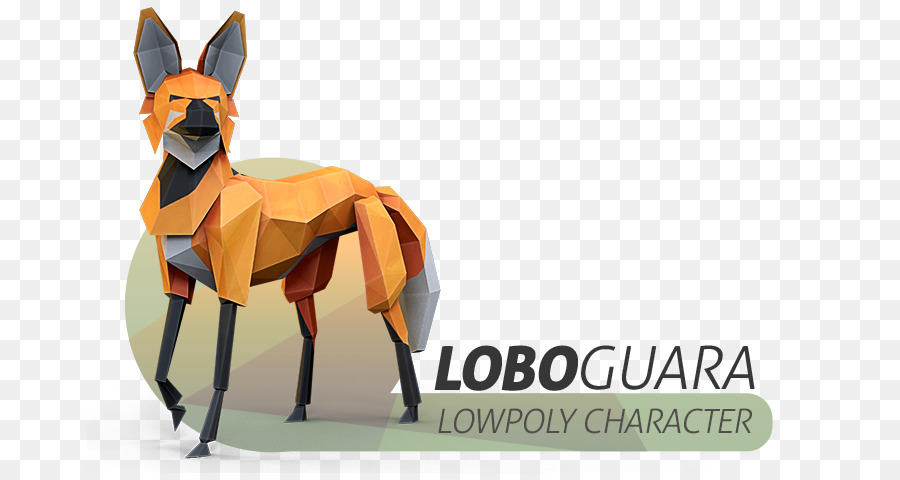 Cane di razza Low poly lupo dalla criniera Illustrator - low poly carattere