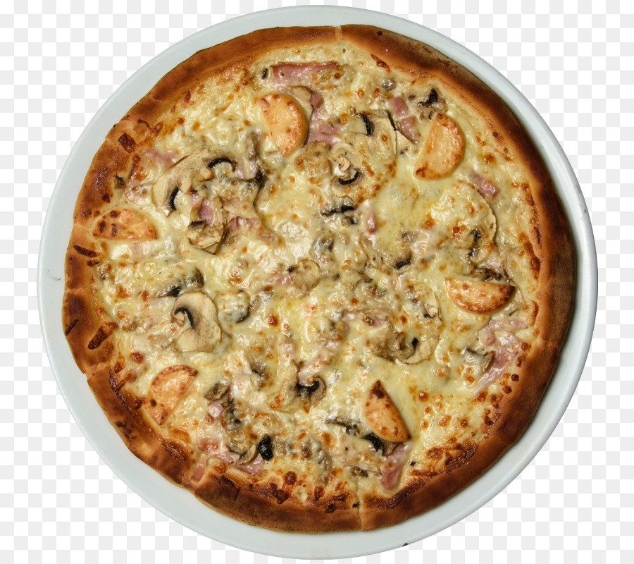 Sizilianischer Pizza-Käse Carbonara der kalifornischen Pizza - Pizza