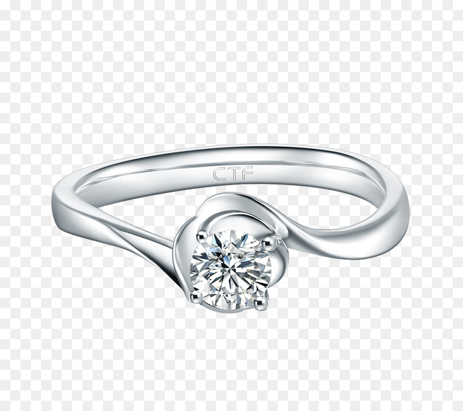 Anello di nozze d'Argento dei Gioielli Solitario - chow tai fook anello in oro