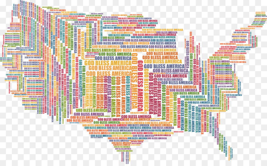 Vereinigte Staaten-Map Gottes Segen - Vereinigte Staaten