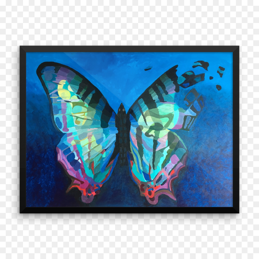 Moderne Kunst Aquarell Schmetterling - Wand Kunst mockup