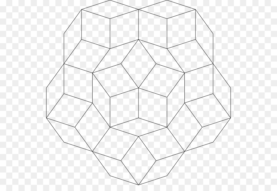 Line-art Symmetrie-Punkt - Geometrische Penrose