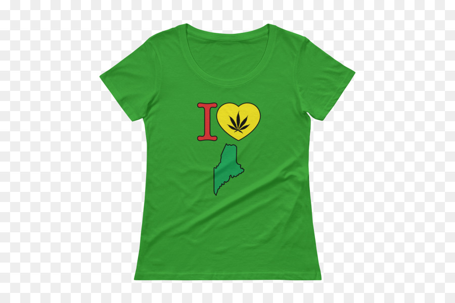 T shirt Kleidung Sleeve Scoop neck - T shirt cannabis