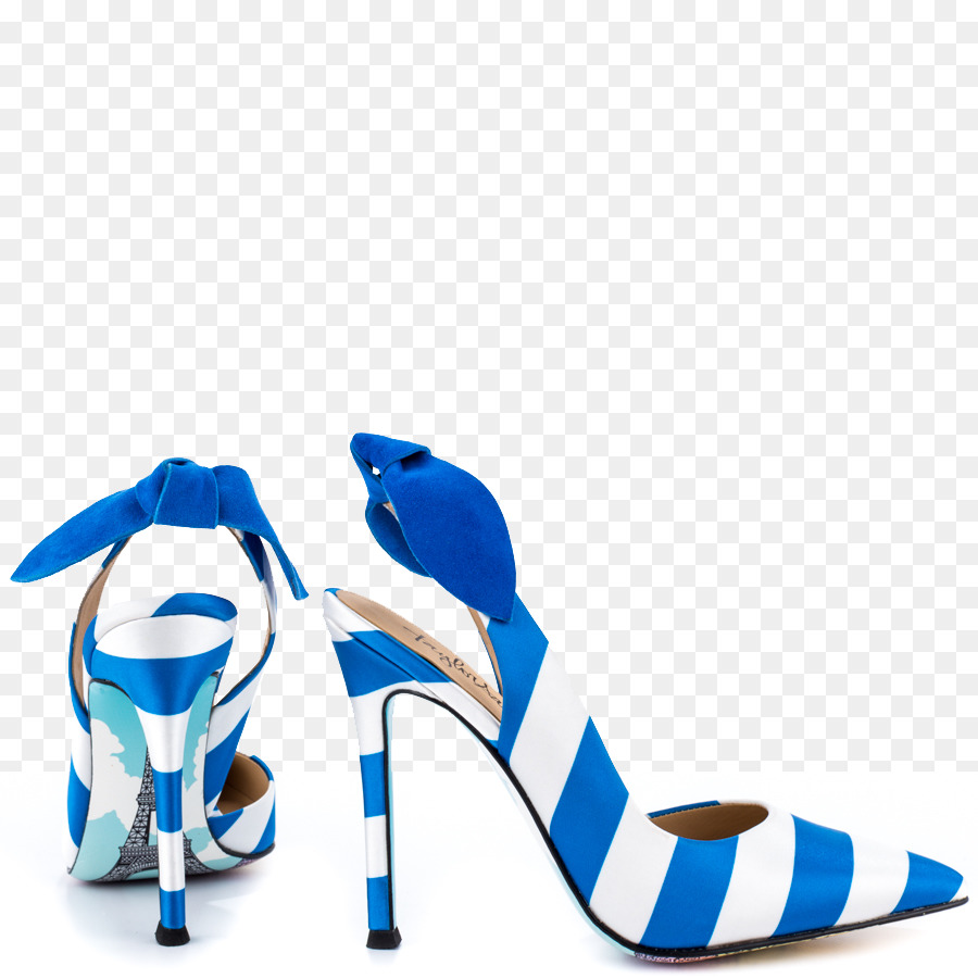 Sandale Slingback High Heels Schuh Blau - Sandale