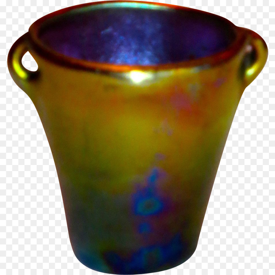 Vaso in Ceramica di Vetro blu Cobalto Coppa - vaso