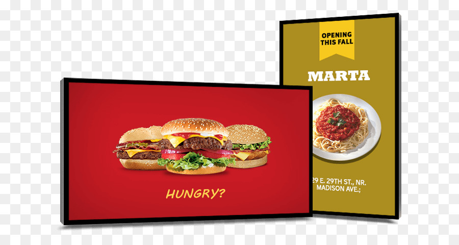Hamburger al Fast food di Segnaletica Digitale - Menu