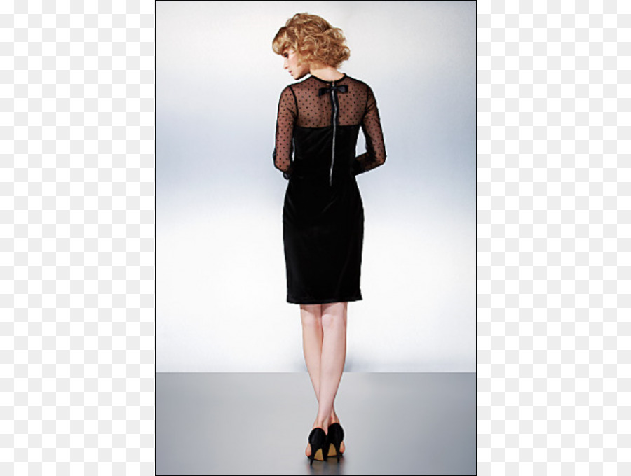 Little black dress in Raso di Moda - moda mantello