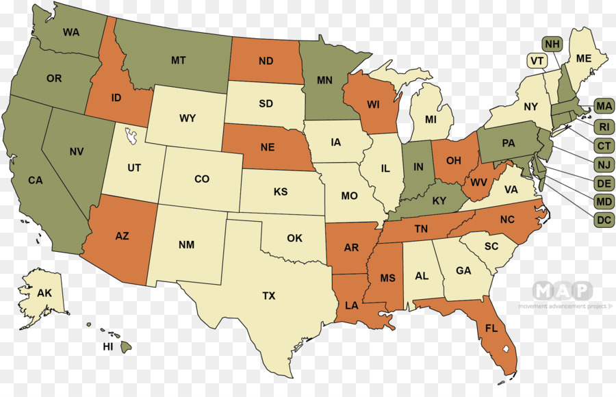 Vereinigte Staaten-Map-At-will Beschäftigung - Vereinigte Staaten