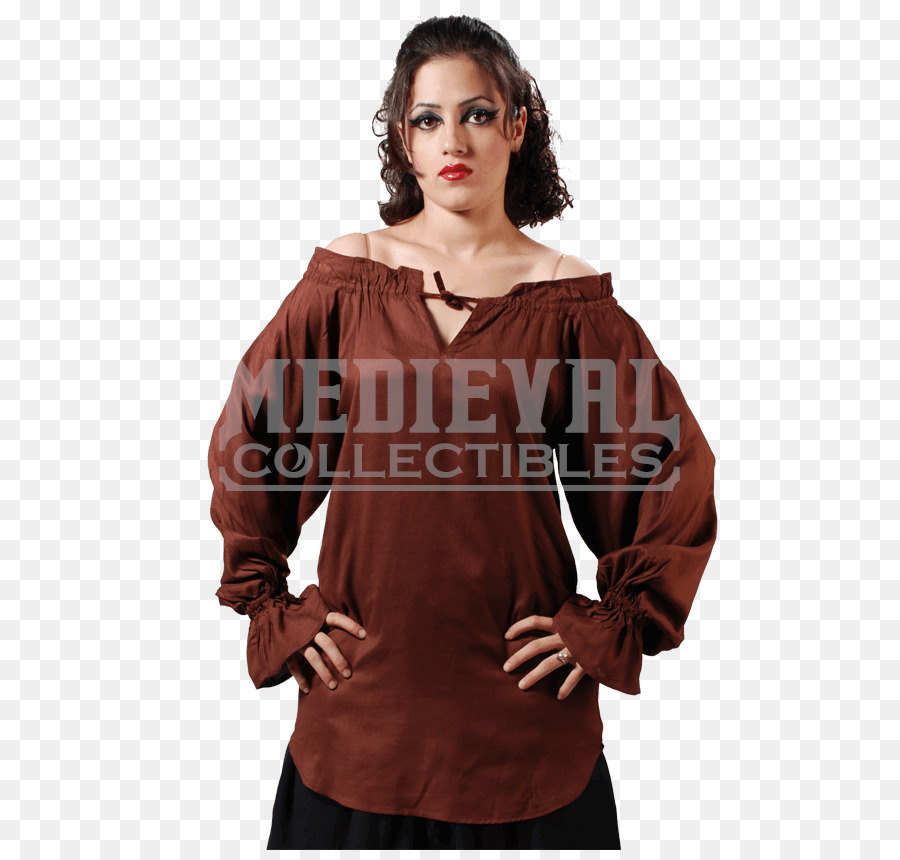 Medioevo Manica Camicetta Costume Top - donna