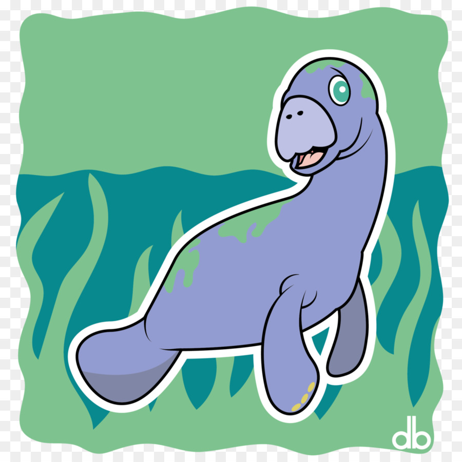 Meeressäugetier Fauna Cartoon ClipArt - See monster