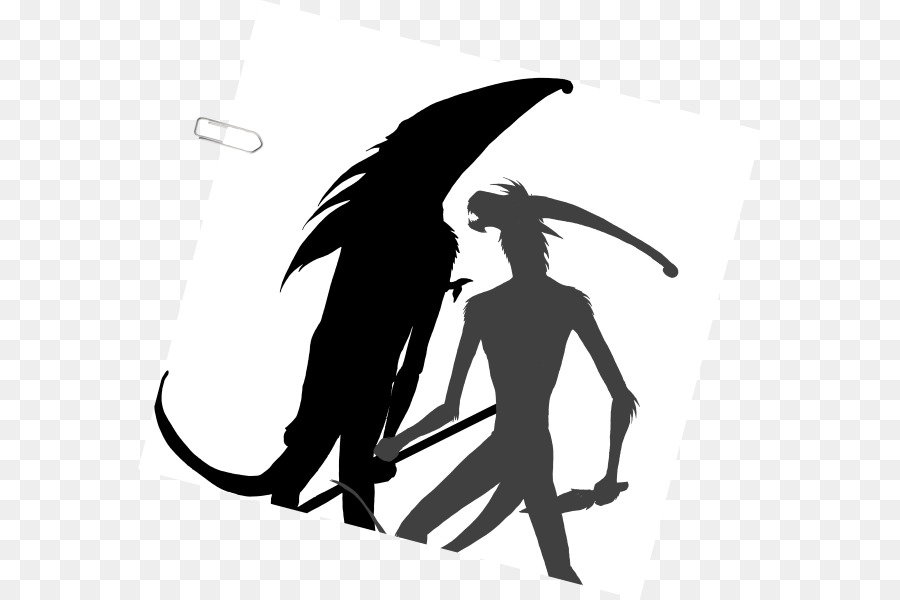 Silhouette creatura Leggendaria M Nero Clip art - silhouette
