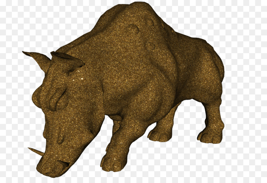 Indischer Elefant Nashorn Rinder Tierwelt Horn - Sandstein