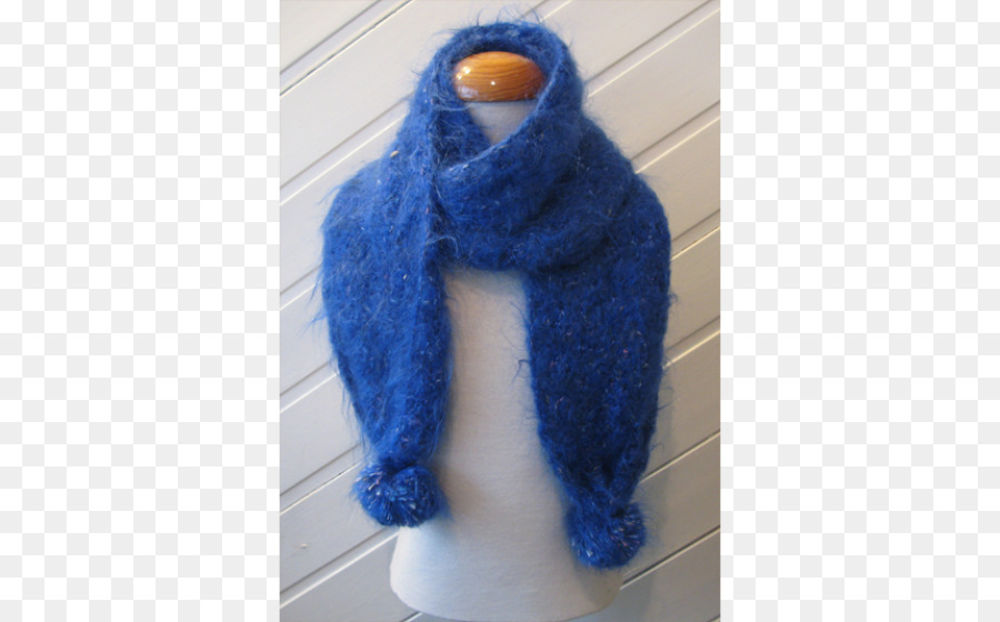 Kobalt-blauer Schal aus Wolle - blauer Schal