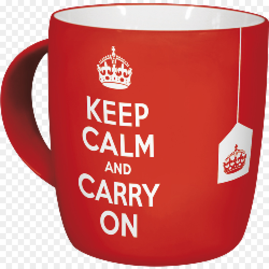 Kaffee Tasse Becher Kop Halten Sie Ruhig und Carry On - Becher