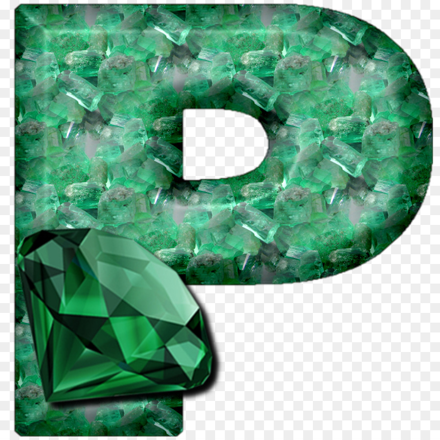 Smaragdgrünes Alphabet - Smaragd