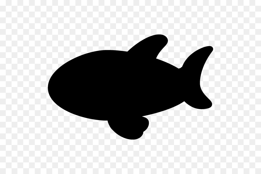 Shark Silhouette Schwarz und weiß clipart - Hai