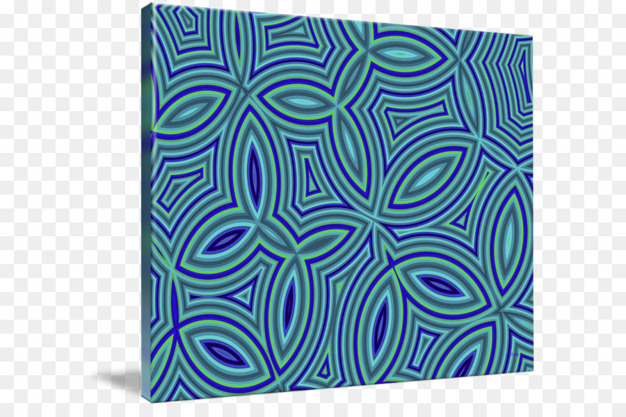 Kobalt blau Symmetrie Linie Muster - Linie