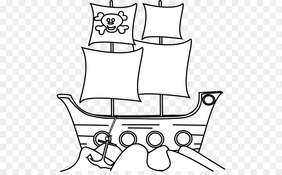 La pirateria Clip art - nave pirata contorno