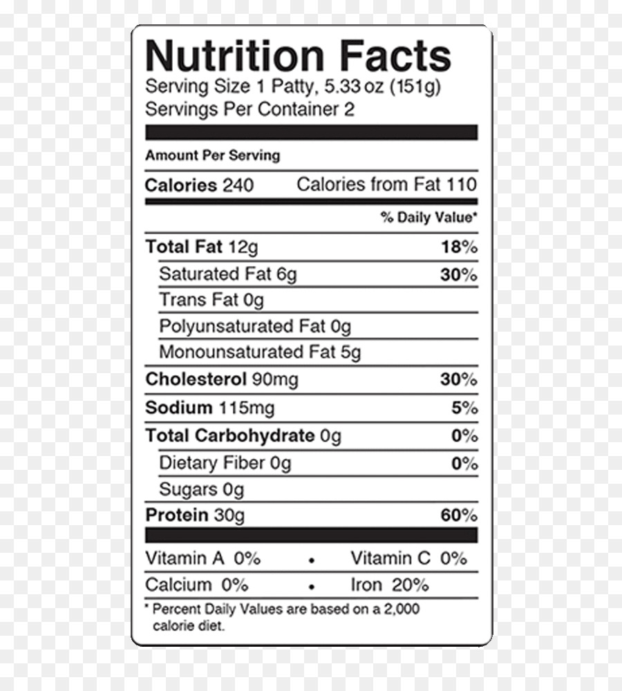 Etichetta di fatti di nutrizione Alimentare dieta priva di Glutine - etichetta alimentare