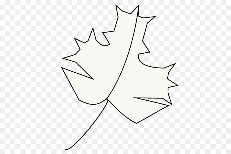 Maple leaf Pflanzen-Stammzellen-Linie Kunst-clipart - Ahornblatt Umriss