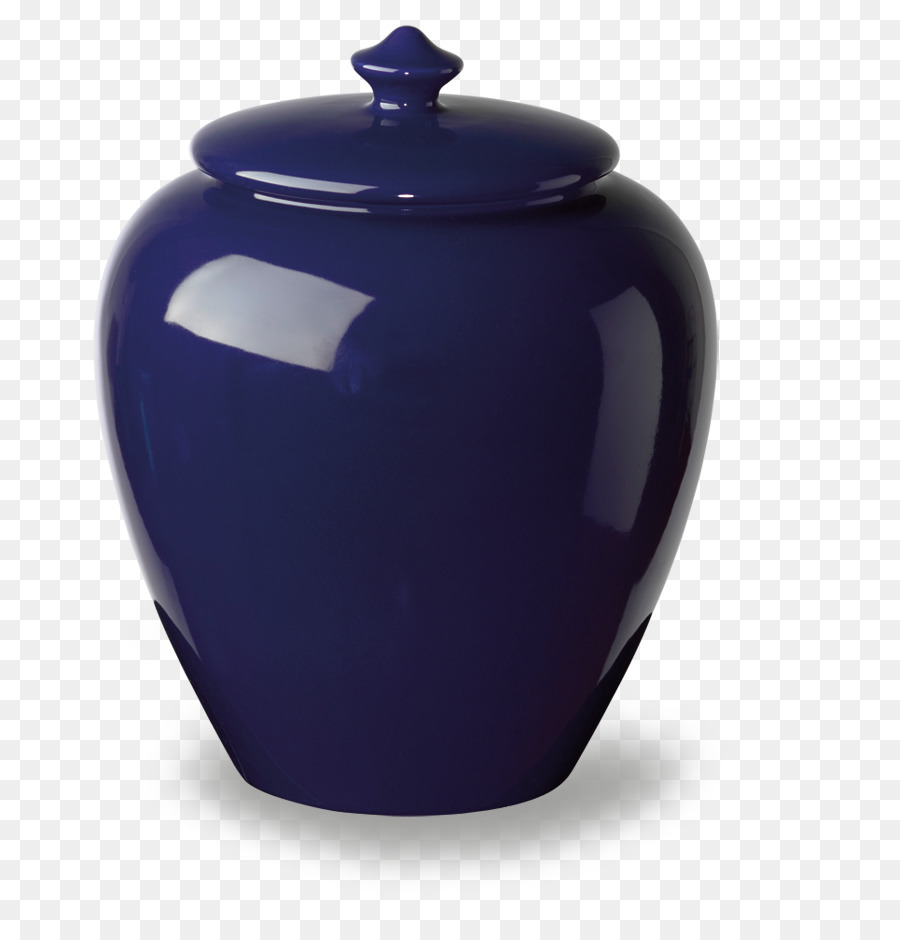 Ceramica Urna blu Cobalto Coperchio - Design