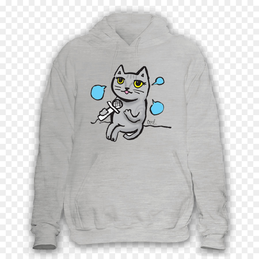 Felpa con cappuccio Cat T-shirt Bluza 毛毛聊工作室 - gatto