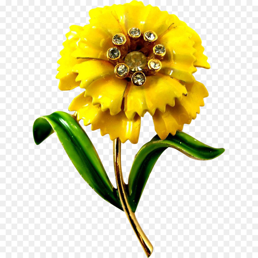 Common sunflower Nelke Gelb Brosche - blume