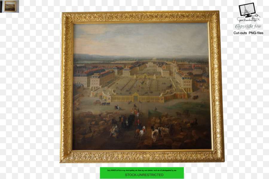 Palast von Versailles, Gemälde Bilderrahmen Antik Holz - Malerei