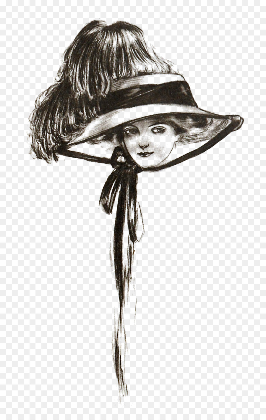 Chiếc mũ cao bồi minh họa Thời trang Phác thảo - mũ